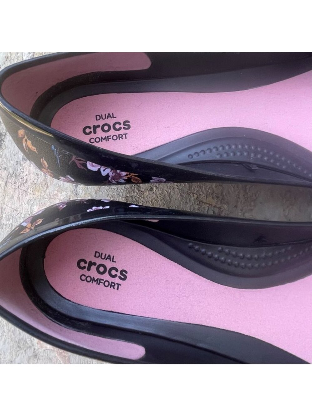 CROCS Womens Floral Comfort Wedge Pumps Size 11 Cottagecore Coquette Feminine - Picture 11 of 14